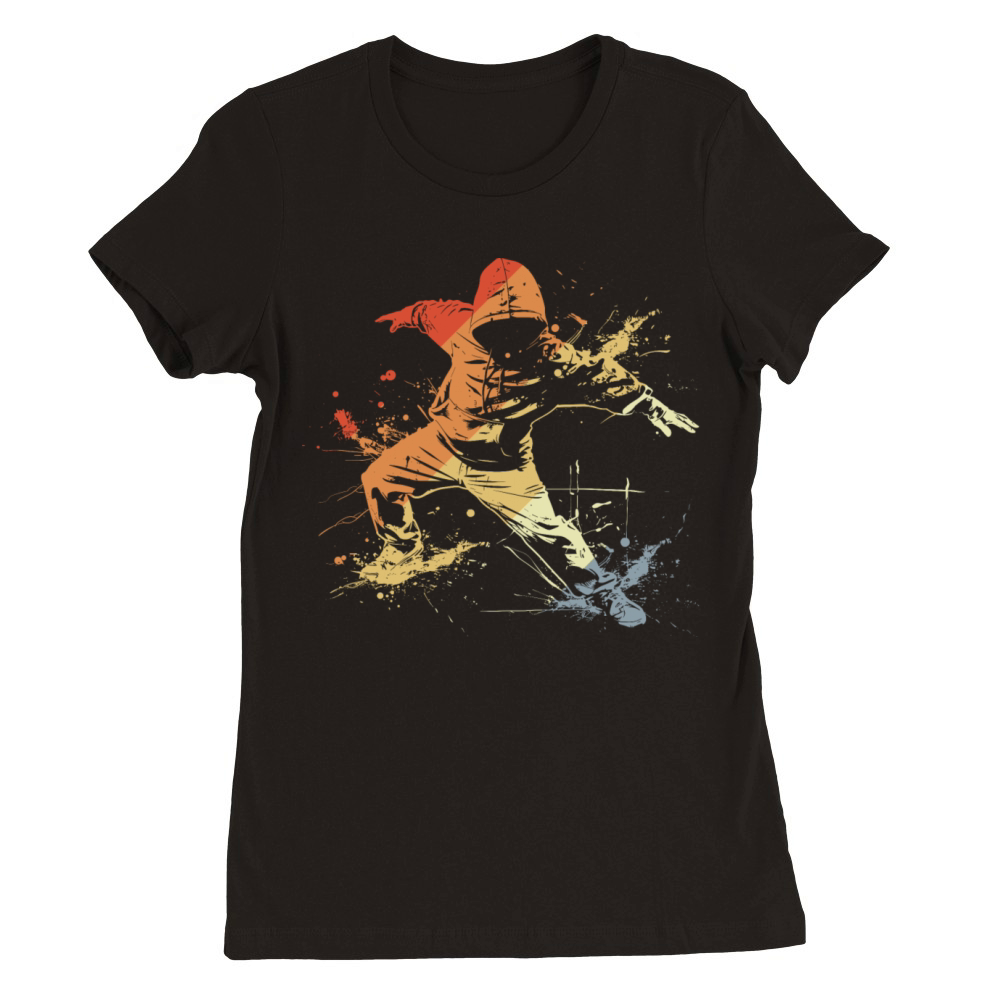 Breakdancer Vintage Look Premium Womens Crewneck T-shirt