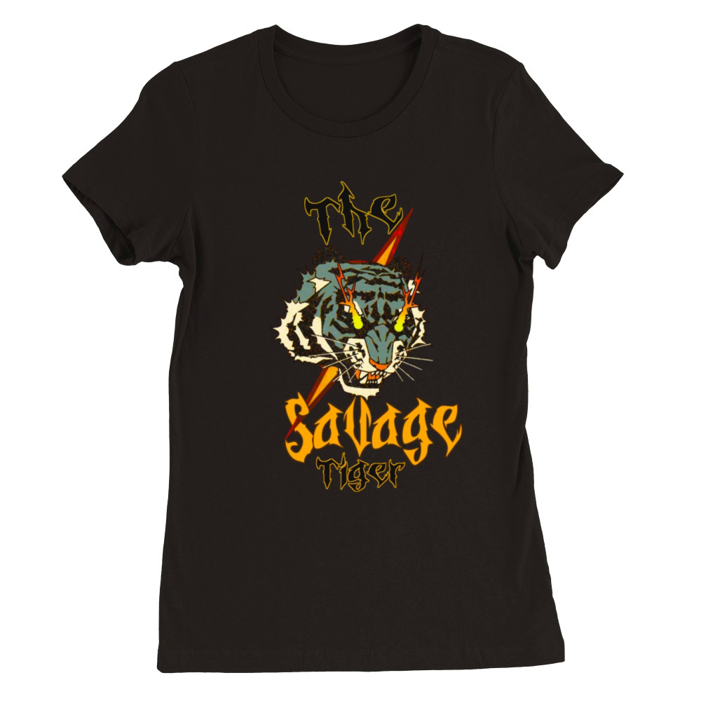 the Savage Tiger vintage design Premium Womens Crewneck T-shirt
