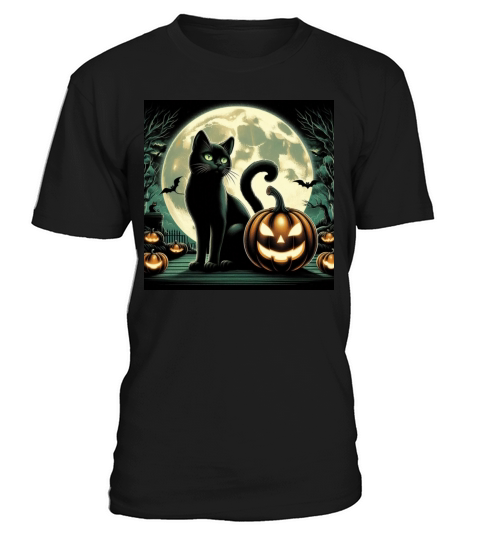 Halloween vintage cat T-Shirt Unisex