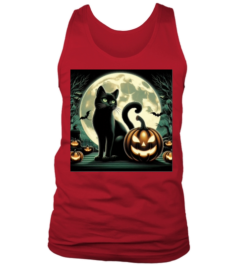 Halloween vintage cat Tank Top Unisex