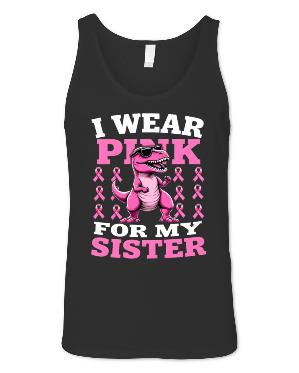 Breast Cancer Pink Awareness Design Unisex Jersey Tank
