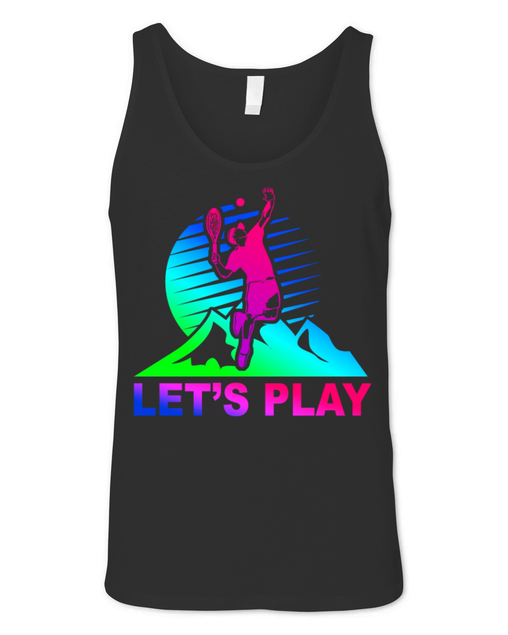 Funny Tennis Player Racket 80s 90s Unisex Jersey Tank