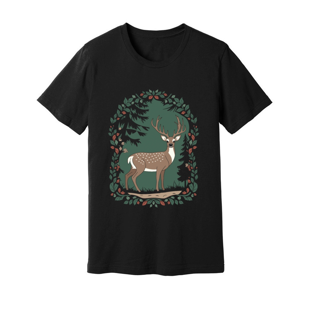 Cottagecore Forest Deer Serenity Unisex Jersey Tee