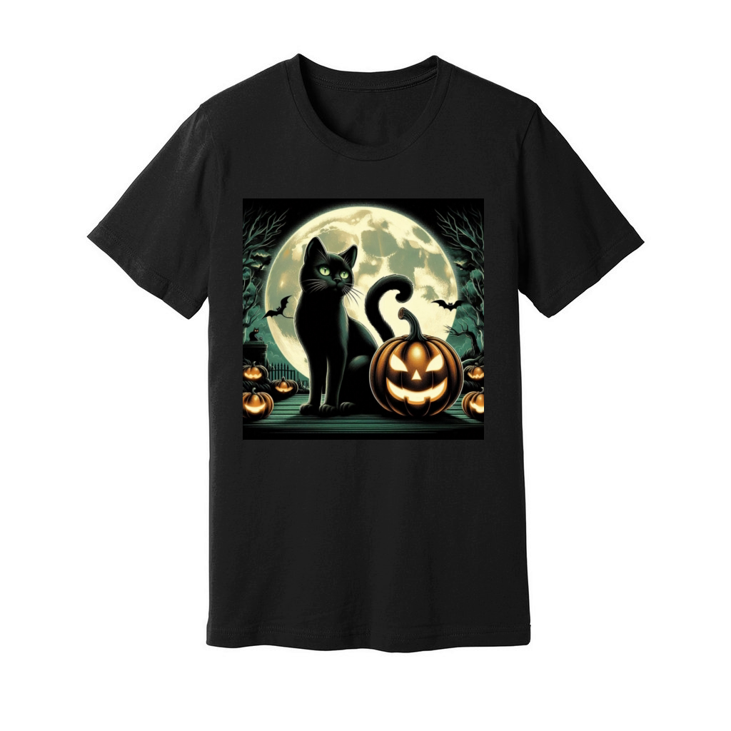 Halloween vintage cat Unisex Jersey Tee