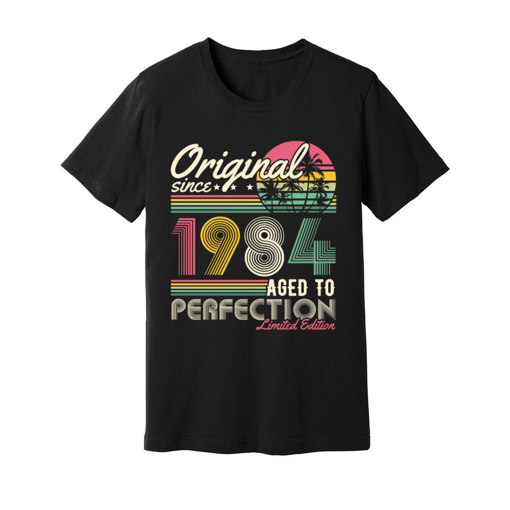 Original 1984 Vintage Retro 40th Birthday Unisex Jersey Tee
