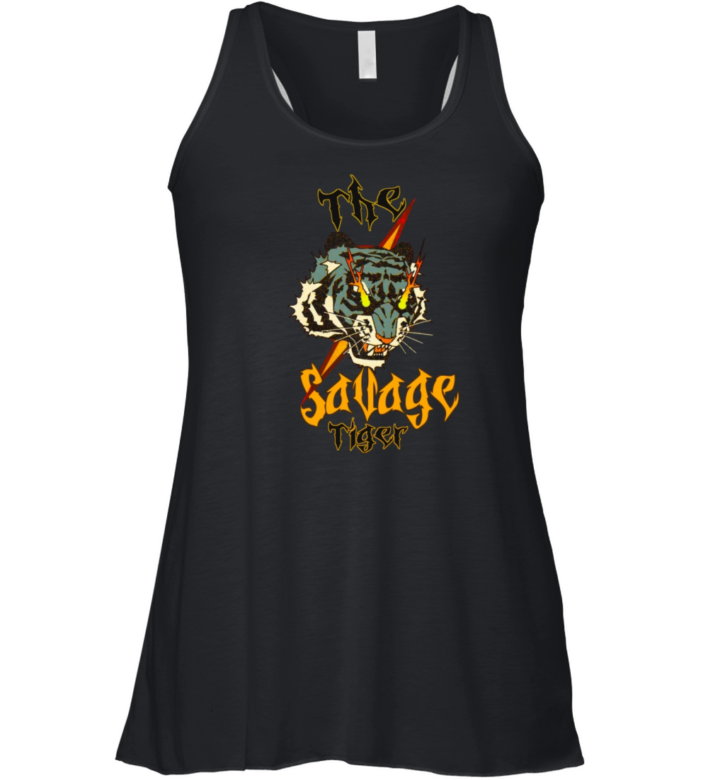 the Savage Tiger vintage design Women's Flowy Tank Top