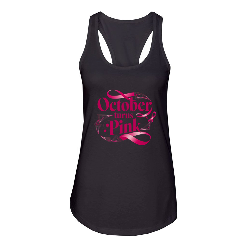 October Turns Pink Women's Racerback Tank