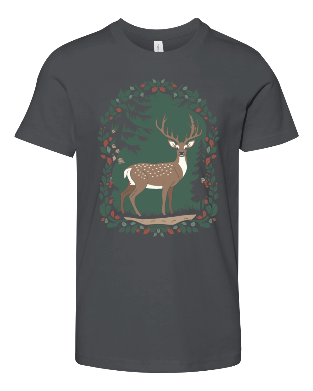 Cottagecore Forest Deer Serenity Youth Unisex Jersey Tee