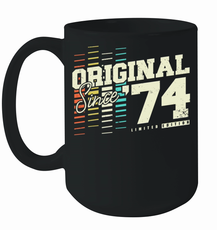 Original 1974 Vintage Retro 50th birthday Ceramic Mug