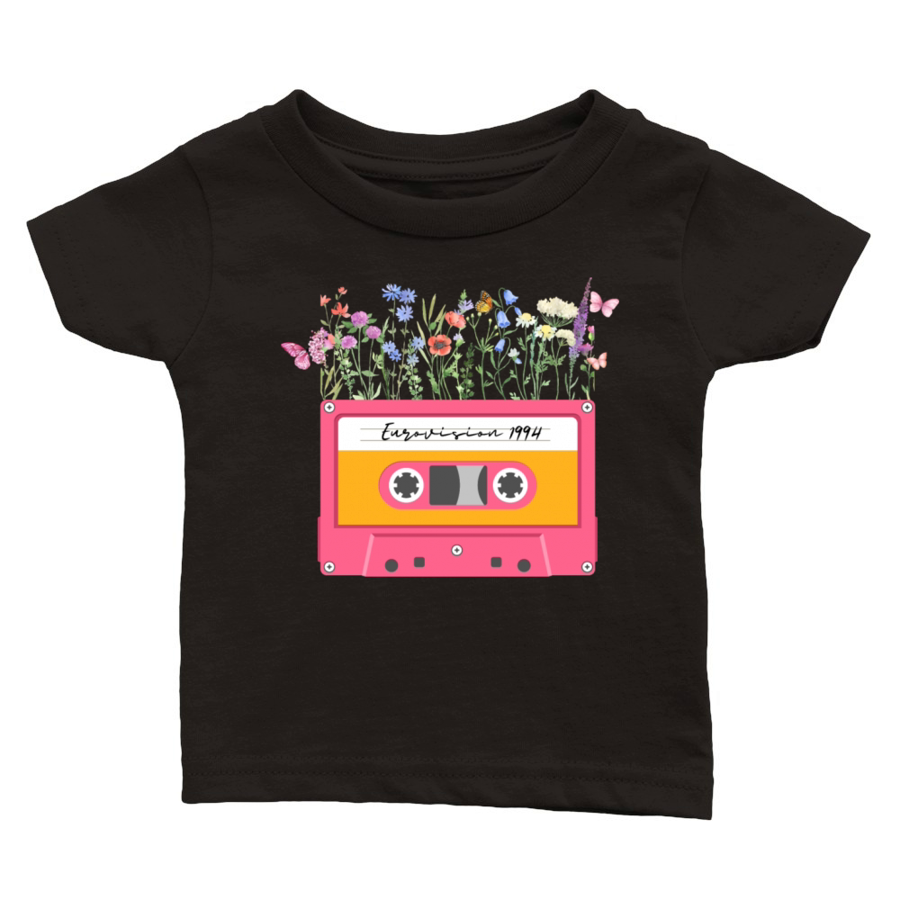 Eurovision Casette 1994 vintage flower Classic Baby Crewneck T-shirt