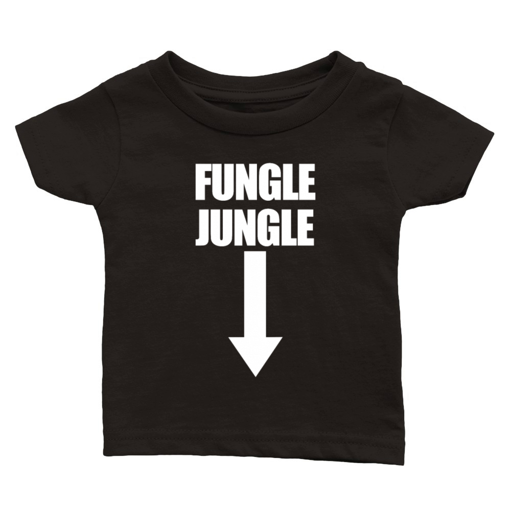 Fungle Jungle Arrow Down Womens Embarrassingraunc Classic Baby Crewneck T-shirt
