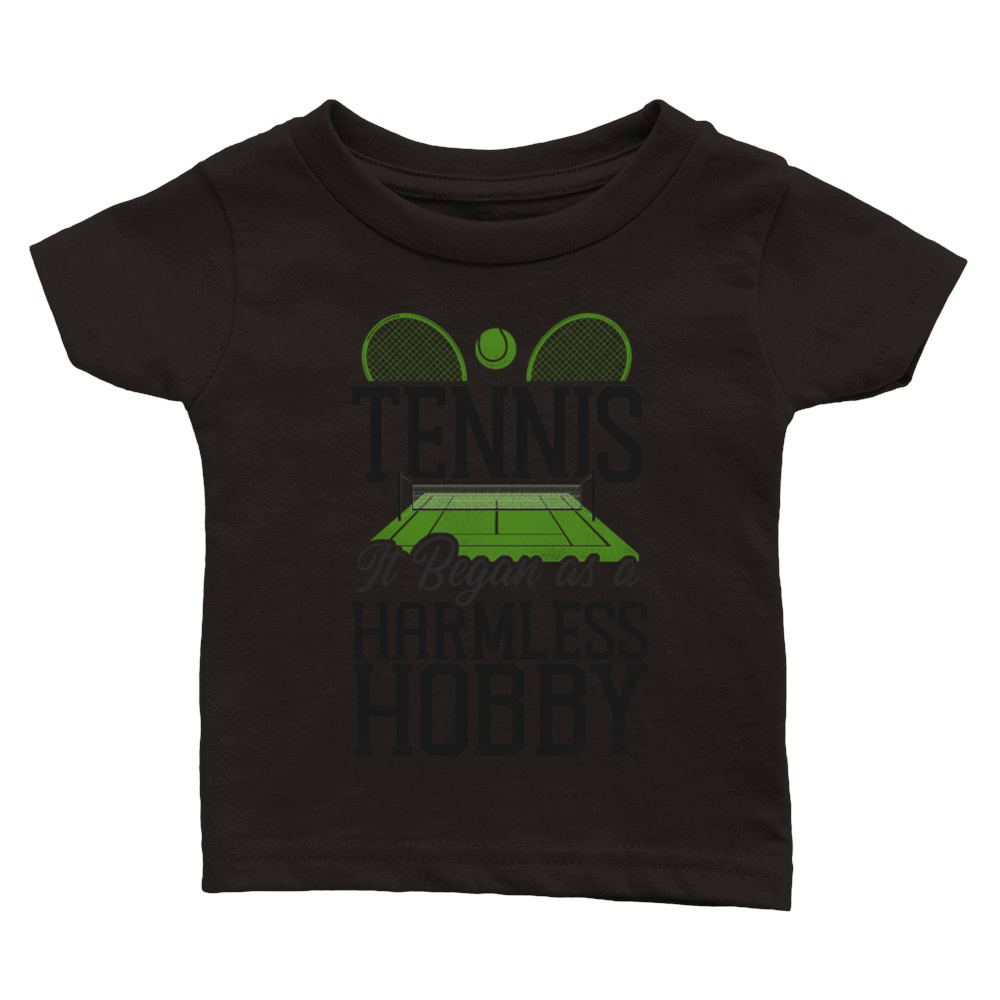 Funny Tennis Player Racket Tennis Classic Baby Crewneck T-shirt