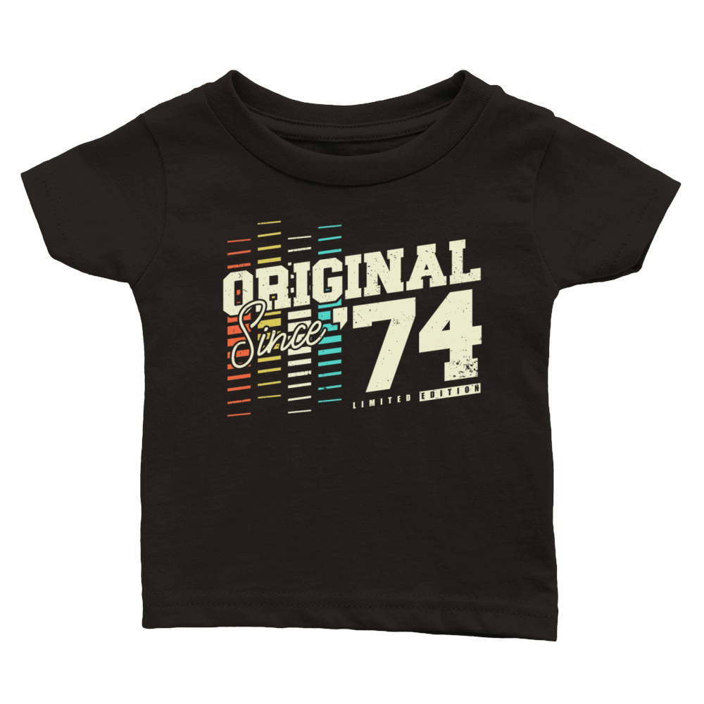 Original 1974 Vintage Retro 50th birthday Classic Baby Crewneck T-shirt