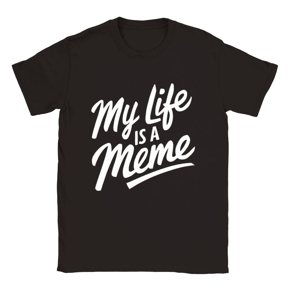 "My Life is a Meme" Funny Quote humorous Humor Classic Kids Crewneck T-shirt