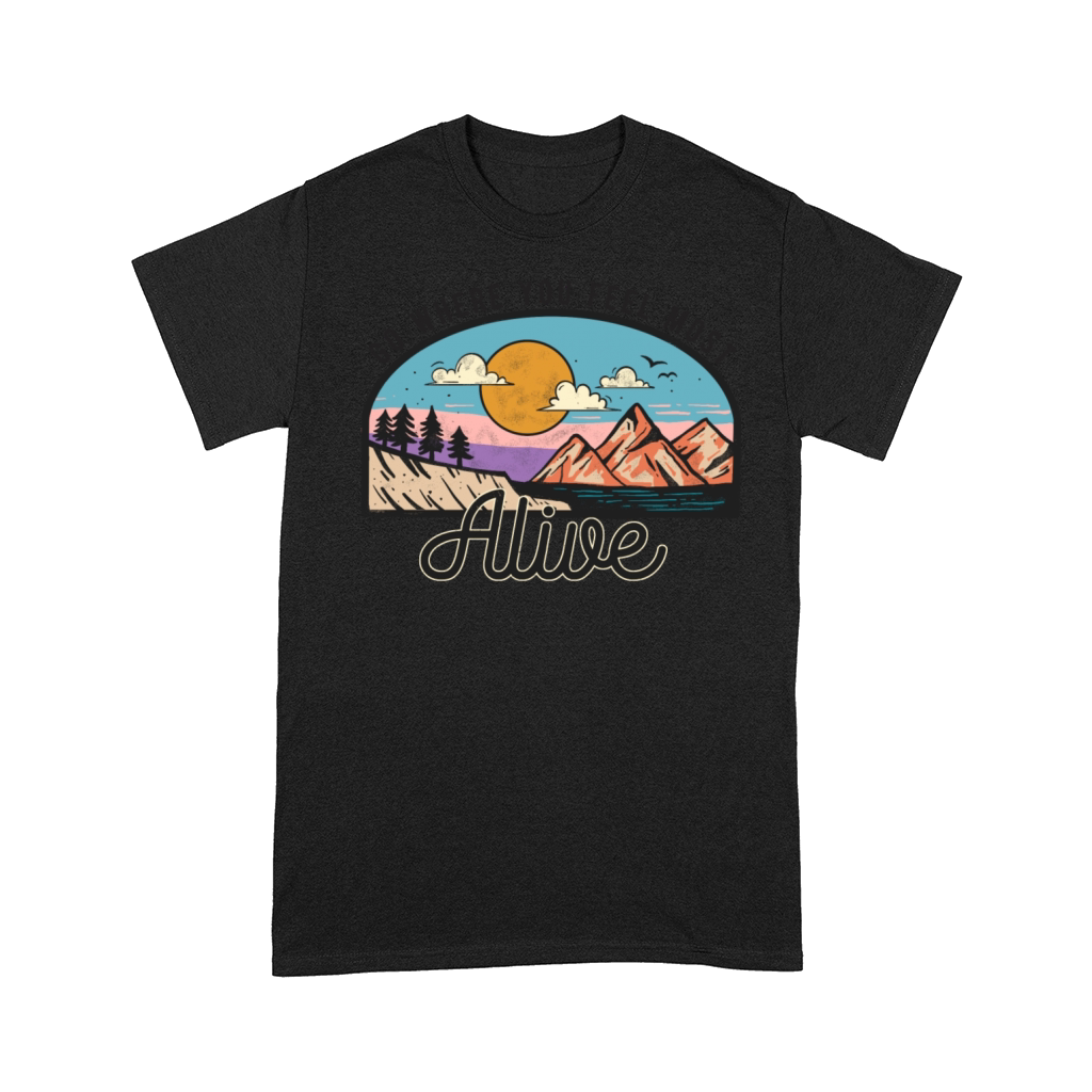Go Where You Feel Alive Vintage Travel Motivation Comfort T-shirt