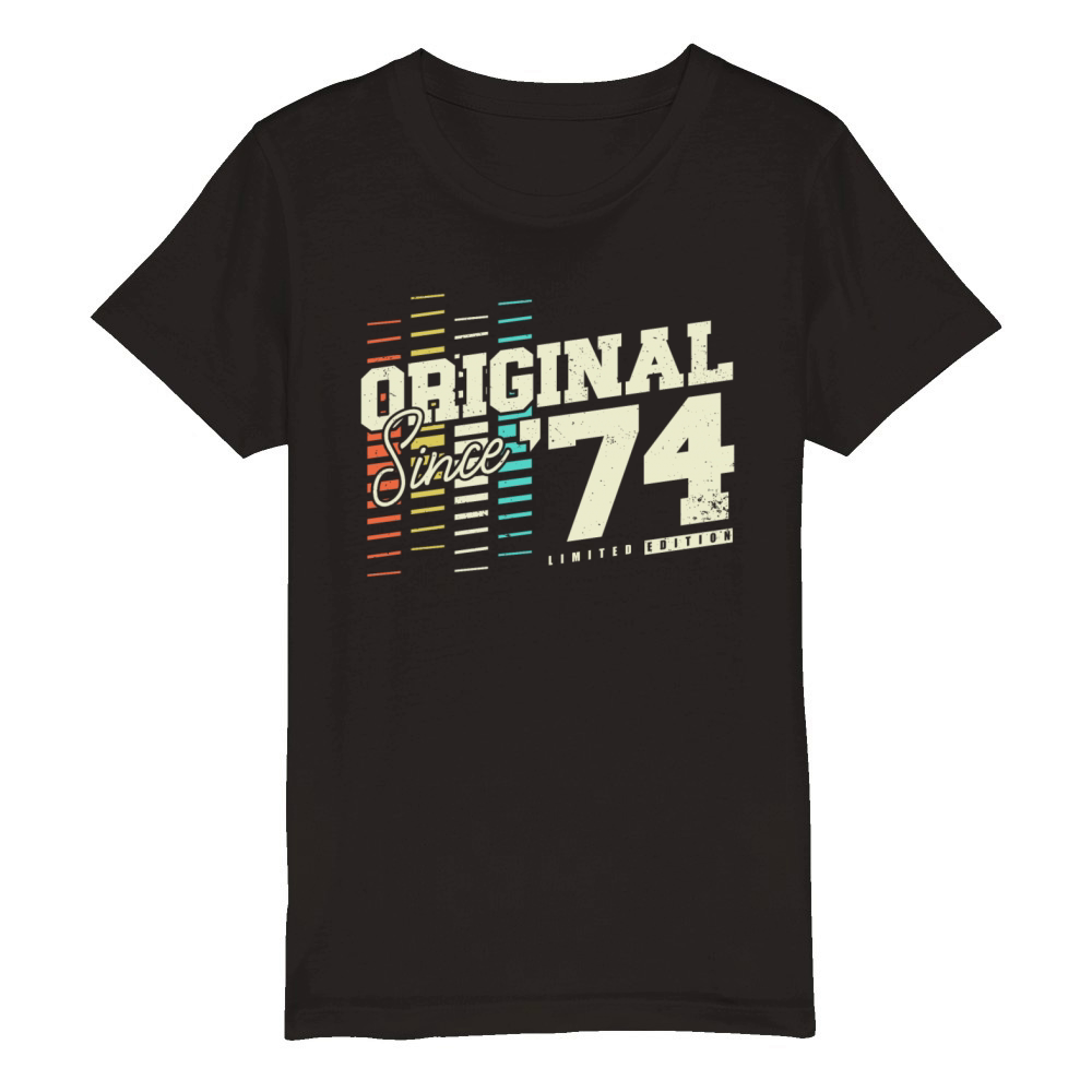 Original 1974 Vintage Retro 50th birthday Organic Kids Crewneck T-shirt