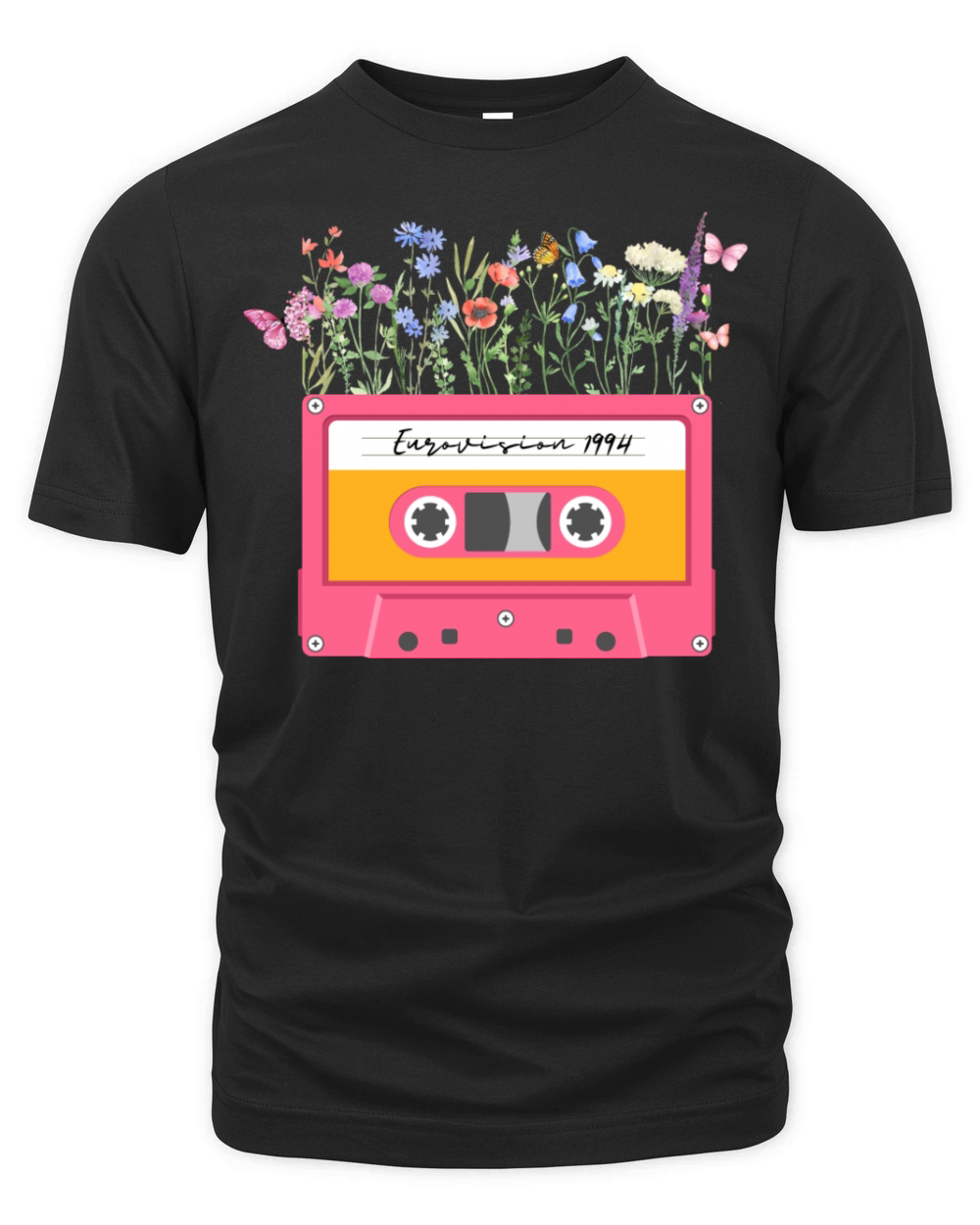 Eurovision Casette 1994 vintage flower Organic Unisex T-shirt