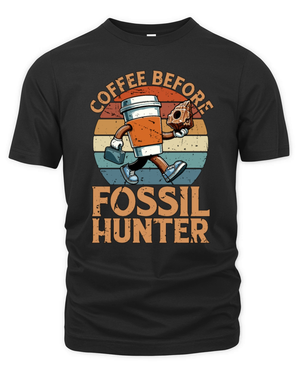 Fossil Hunter Coffee Before Geology Coffee Lover Organic Unisex T-shirt