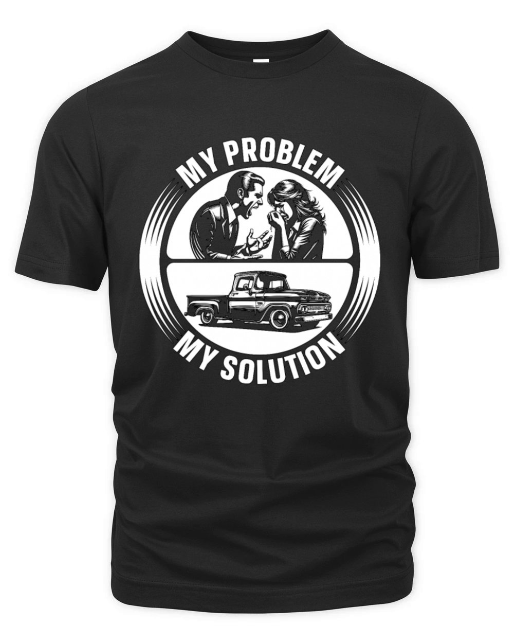 Pickup Truck My Problem My Solution Pictogram Mom Organic Unisex T-shirt