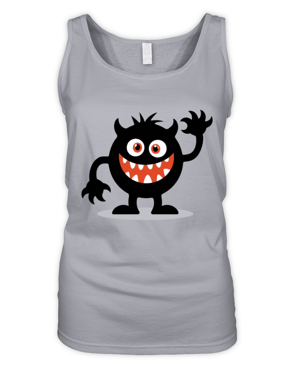 Black Monster Terror Halloween T-Shirt Organic Women's Tank Top