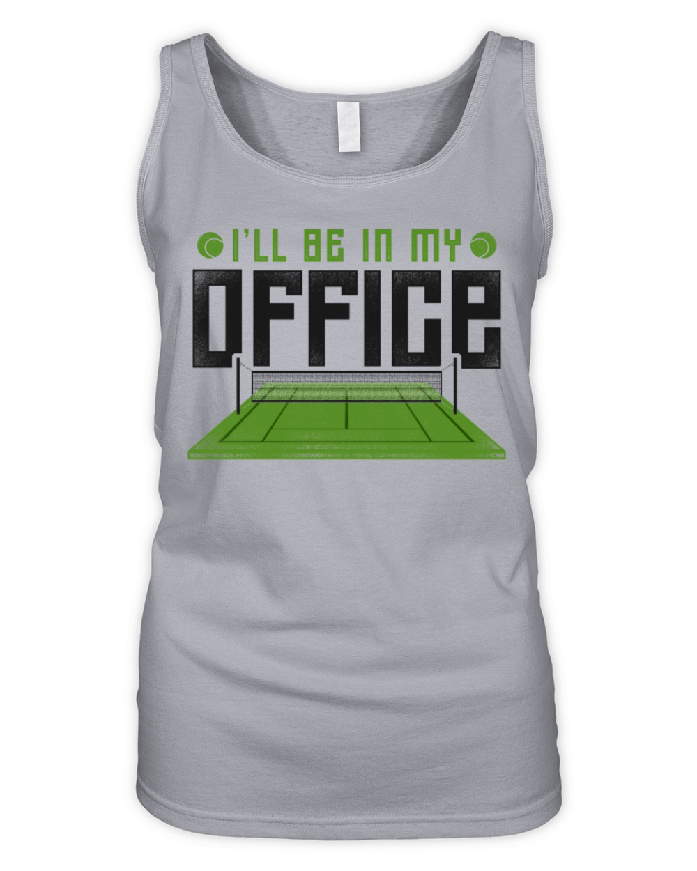 Funny Tennis Player Racket Ill Be Organic Women's Tank Top