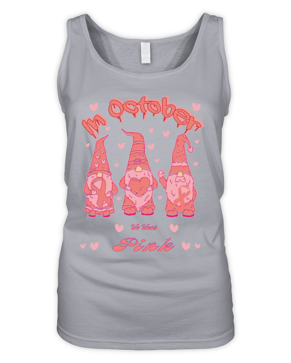 in October we wear pink Organic Women's Tank Top