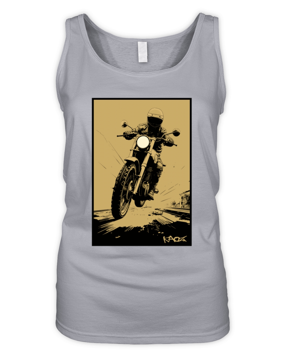 Oldschool Retro Biker Motorcycle Art Organic Women's Tank Top