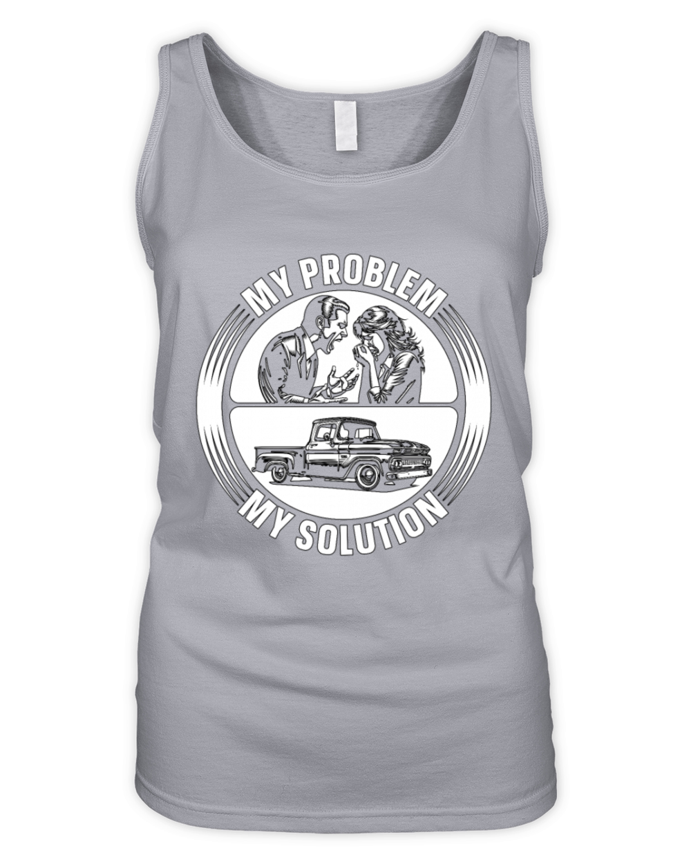 Pickup Truck My Problem My Solution Pictogram Mom Organic Women's Tank Top