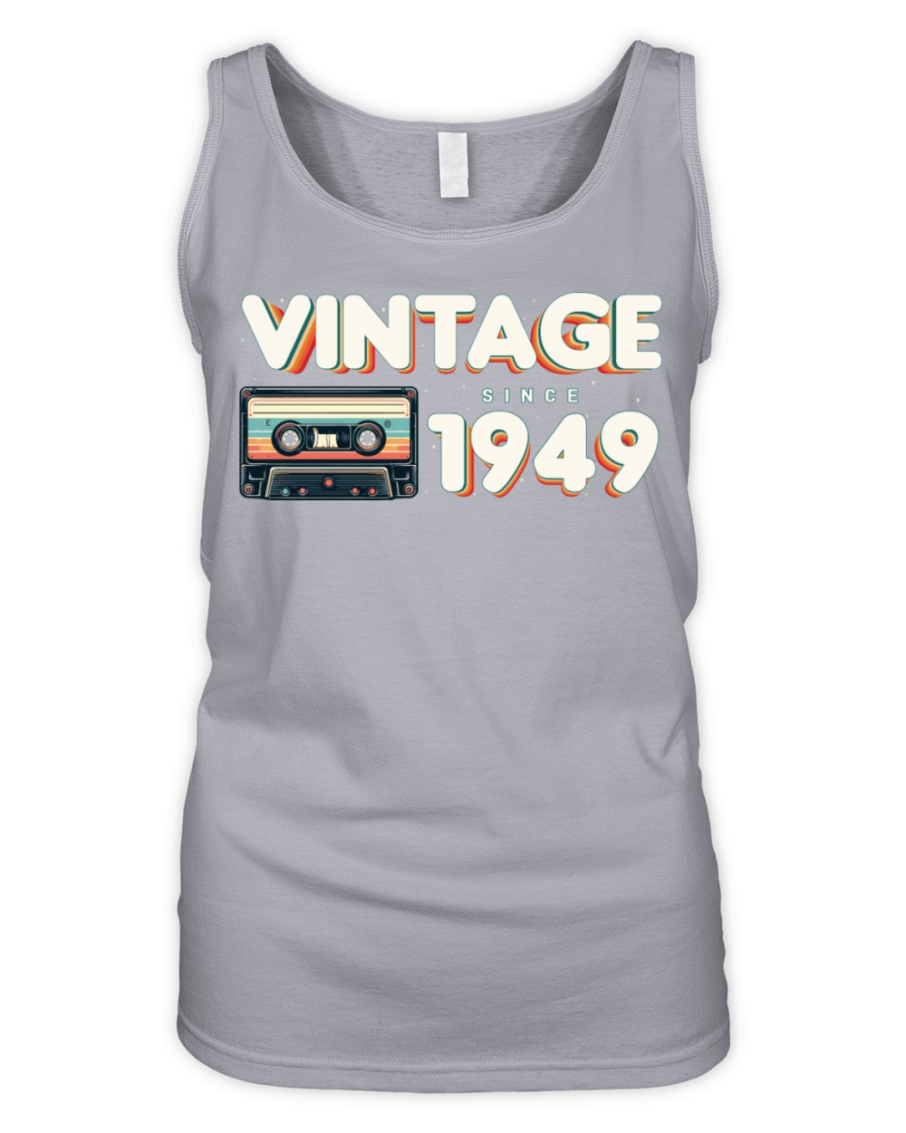 Retro Vintage 1949 Nostalgic Birthday Men Women Organic Women's Tank Top