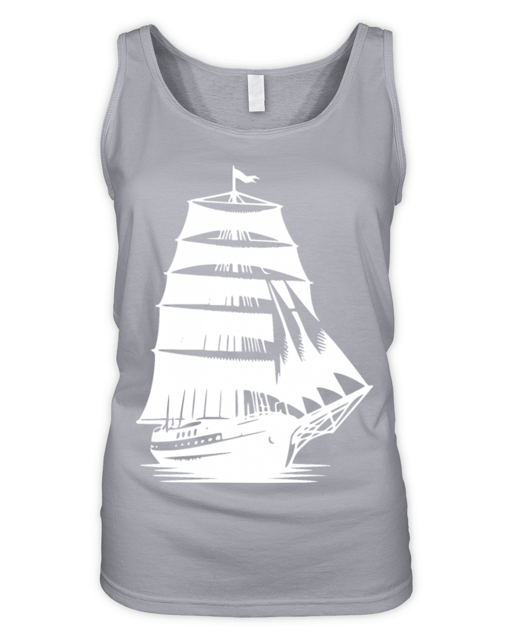Sailing Ship With Sails Set Organic Women's Tank Top