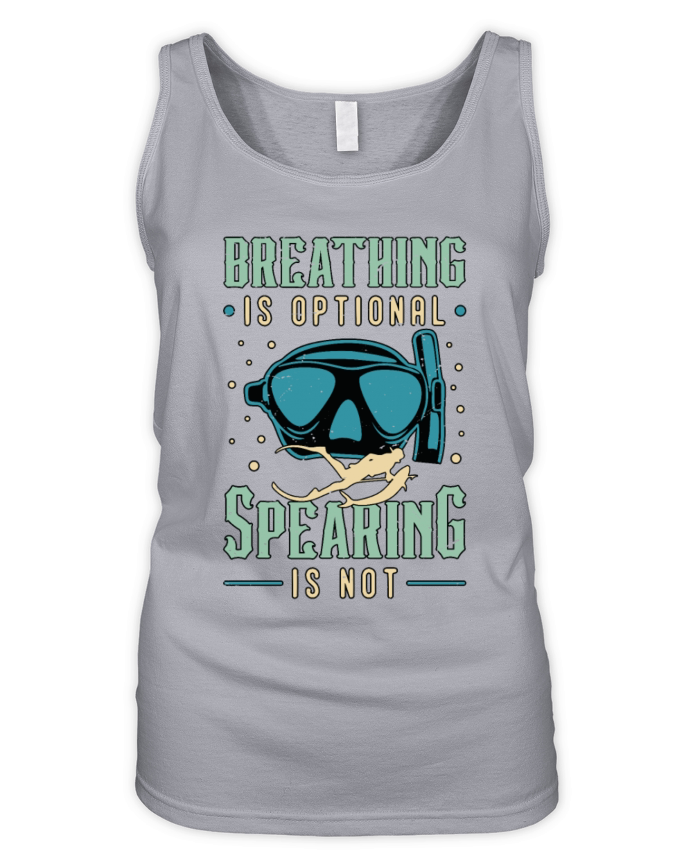 Spearfishing Breathing Is Optional Scuba Diver Organic Women's Tank Top