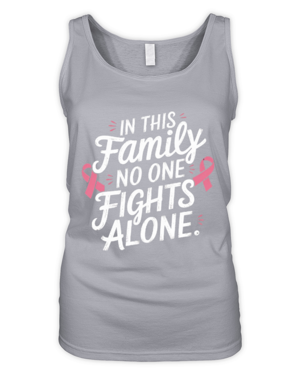 Support ribbon design with the phrase Organic Women's Tank Top