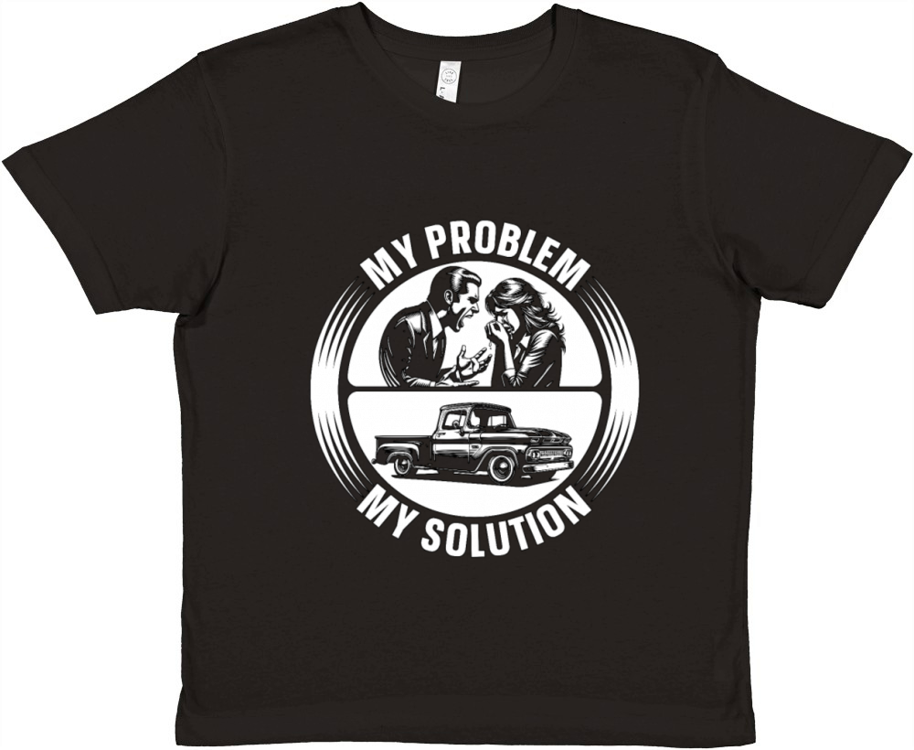 Pickup Truck My Problem My Solution Pictogram Mom Premium Kids Crewneck T-shirt