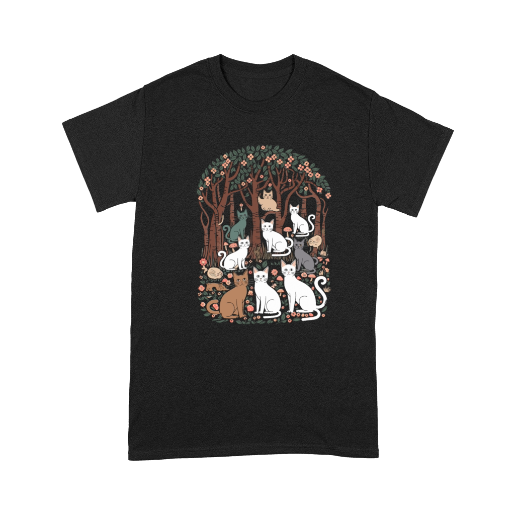 Cottagecore Cats in enchanting Forest Premium T-shirt