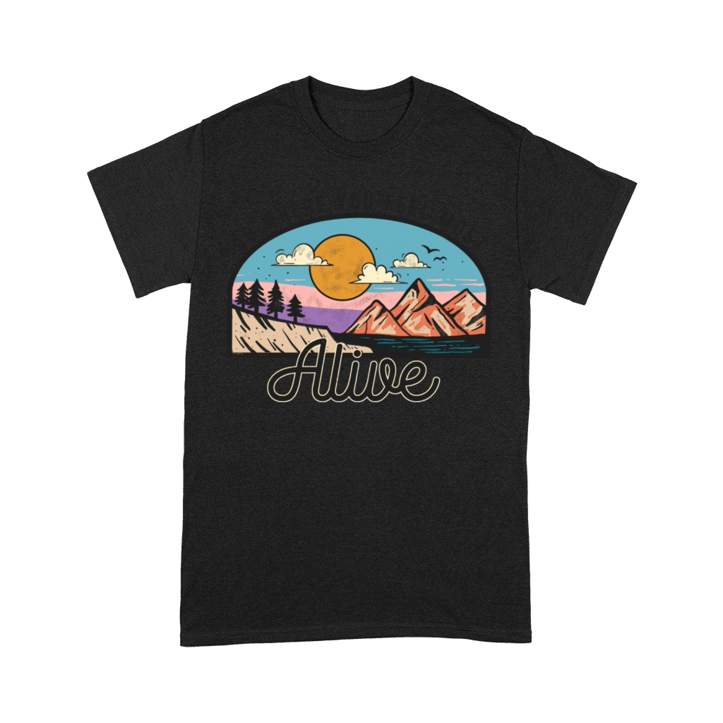 Go Where You Feel Alive Vintage Travel Motivation Premium T-shirt
