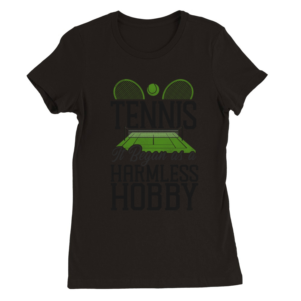 Funny Tennis Player Racket Tennis Premium Womens Crewneck T-shirt