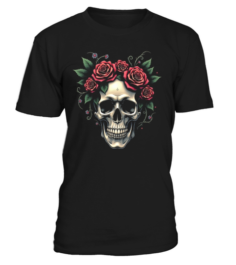 Skull With Roses T-Shirt Unisex