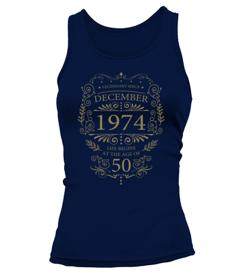 Legendary since December 1974 Birthday Ornament Vi Tank top Woman