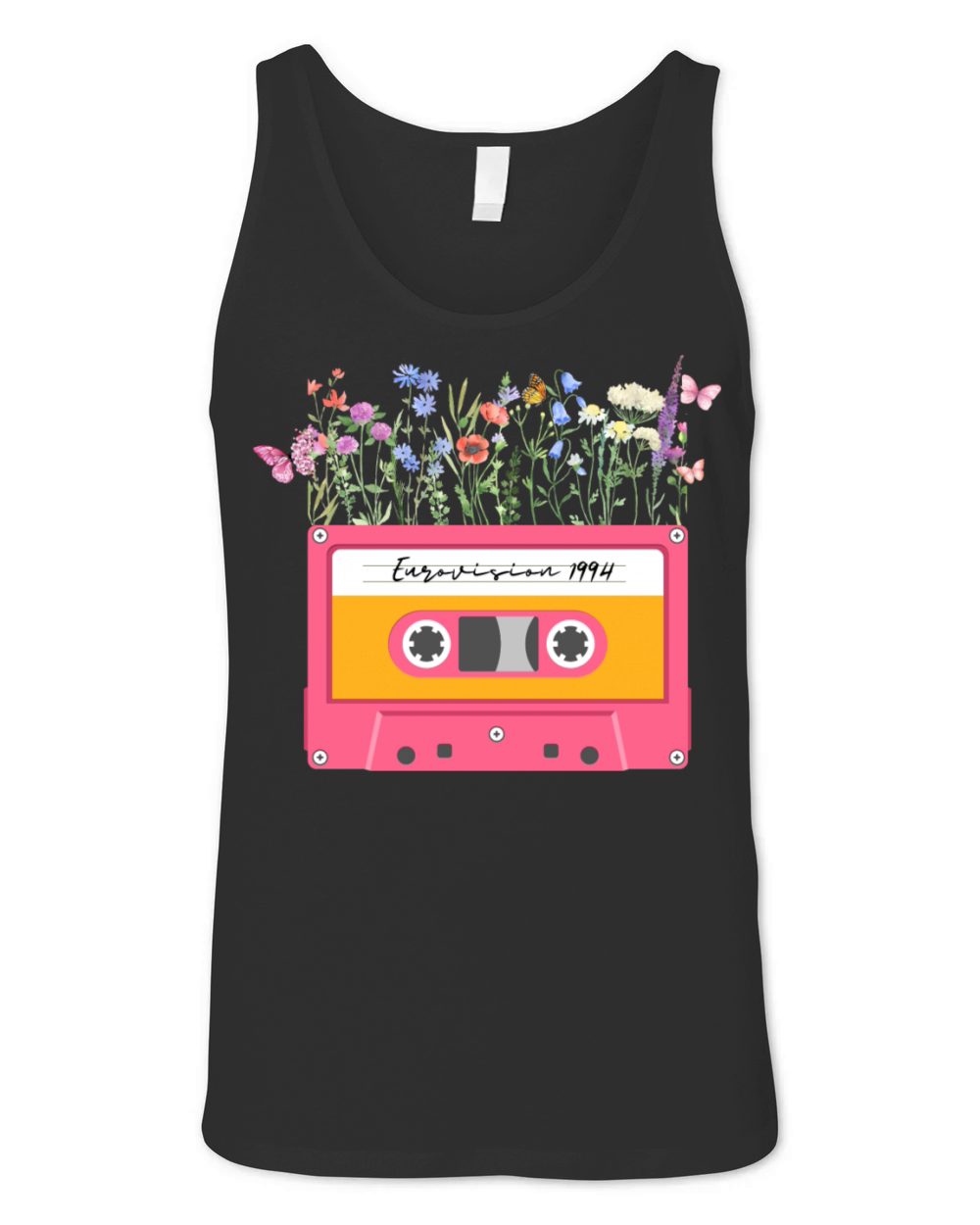 Eurovision Casette 1994 vintage flower Unisex Jersey Tank