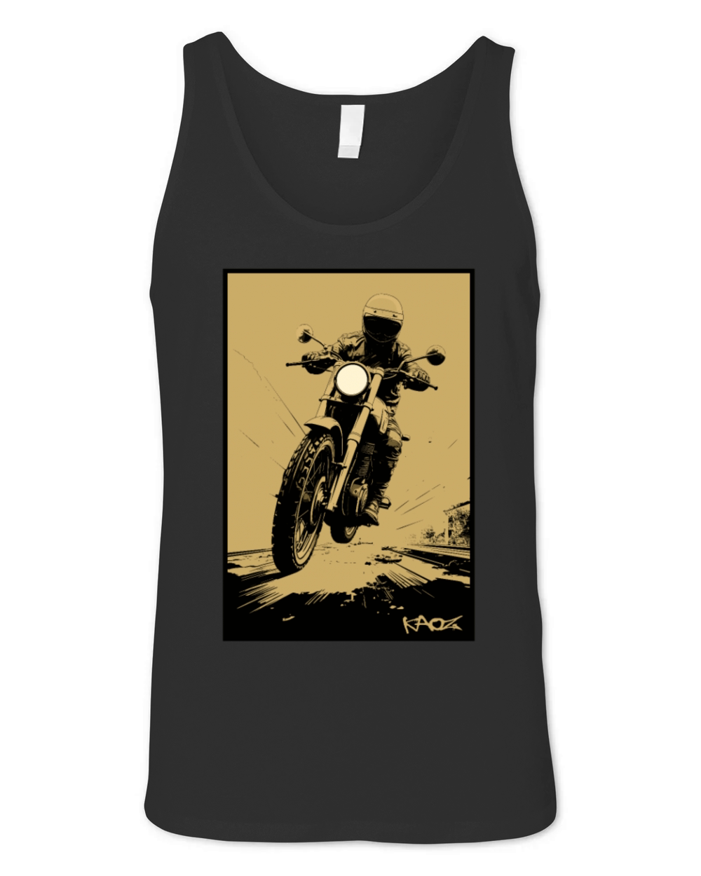 Oldschool Retro Biker Motorcycle Art Unisex Jersey Tank