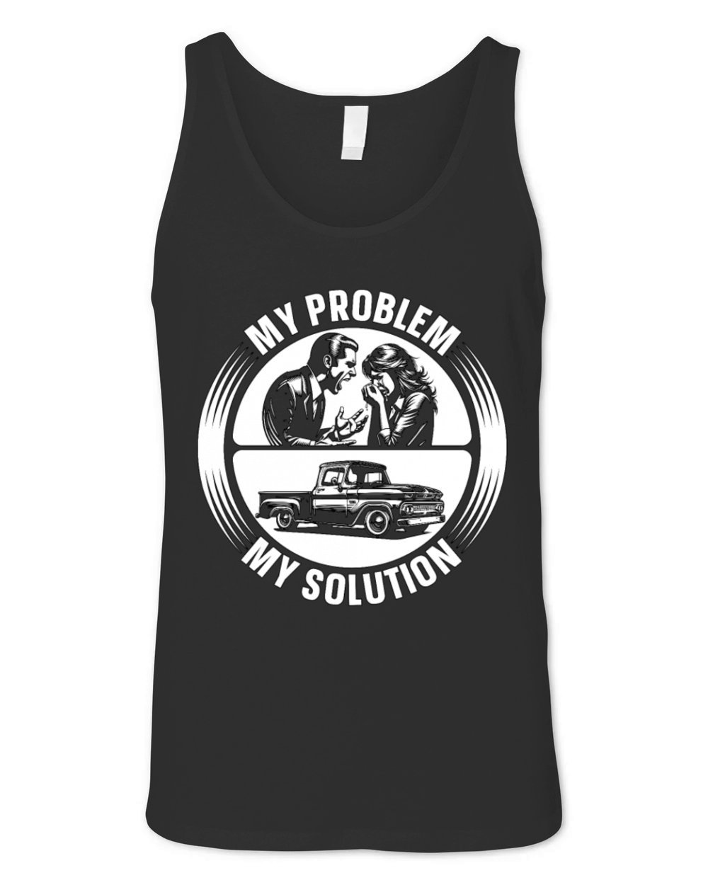 Pickup Truck My Problem My Solution Pictogram Mom Unisex Jersey Tank