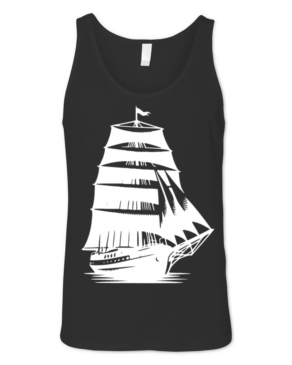 Sailing Ship With Sails Set Unisex Jersey Tank