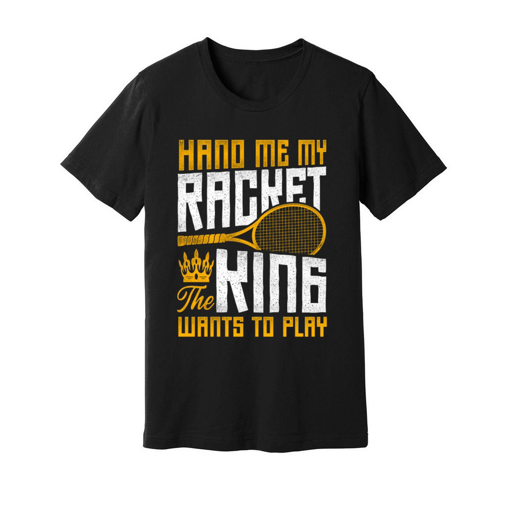Funny Tennis Player Racket King Unisex Jersey Tee