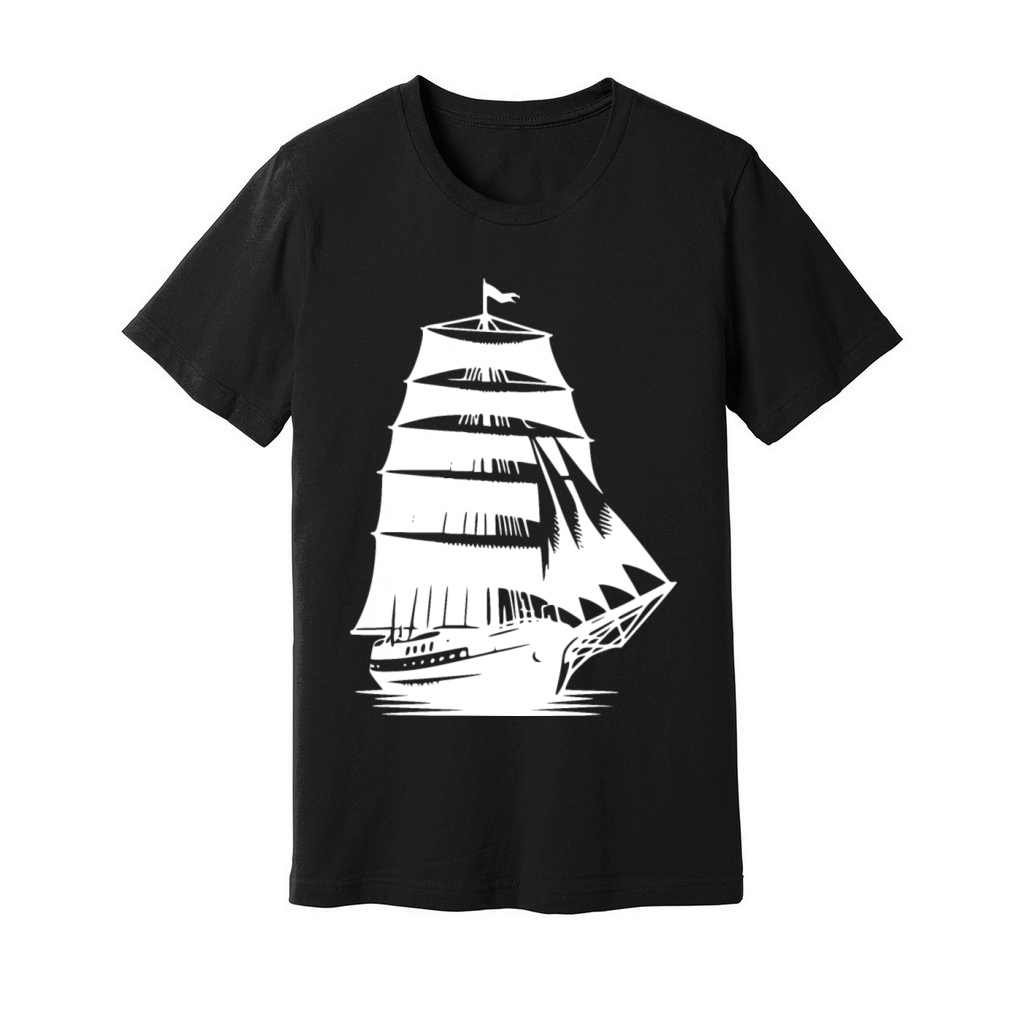 Sailing Ship With Sails Set Unisex Jersey Tee