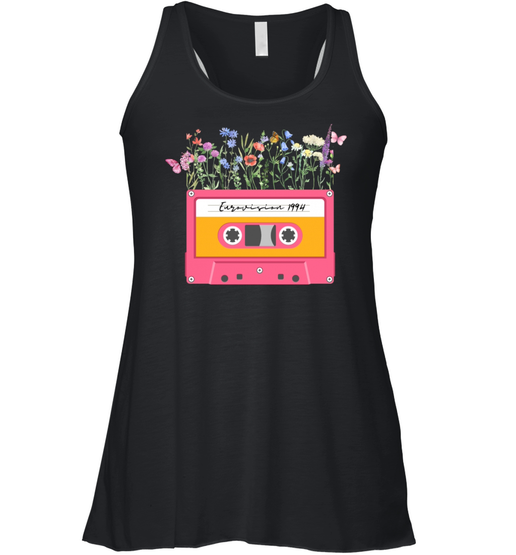 Eurovision Casette 1994 vintage flower Women's Flowy Tank Top
