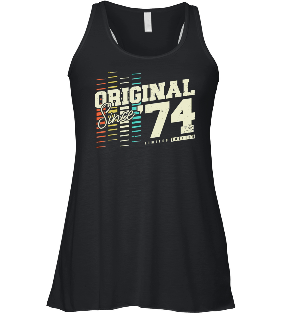 Original 1974 Vintage Retro 50th birthday Women's Flowy Tank Top