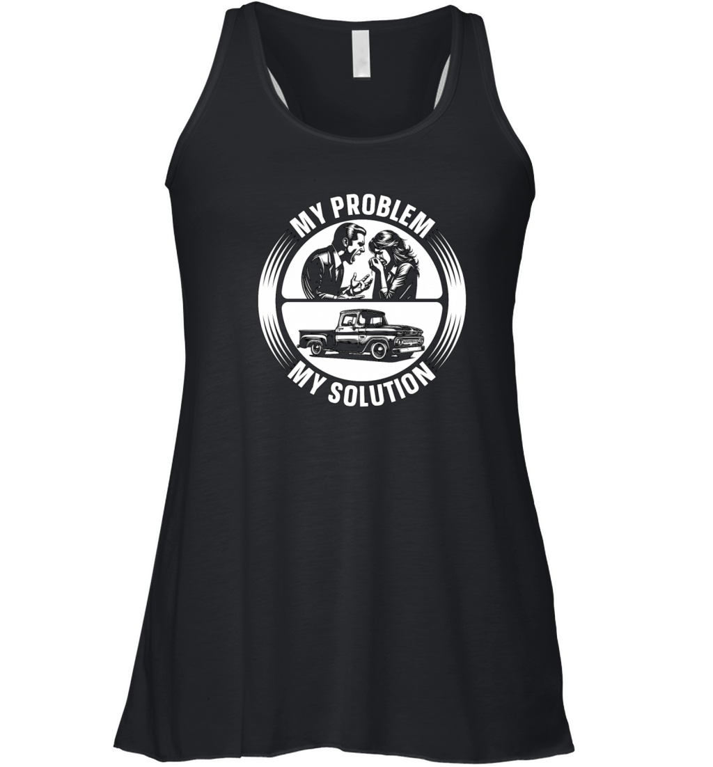 Pickup Truck My Problem My Solution Pictogram Mom Women's Flowy Tank Top