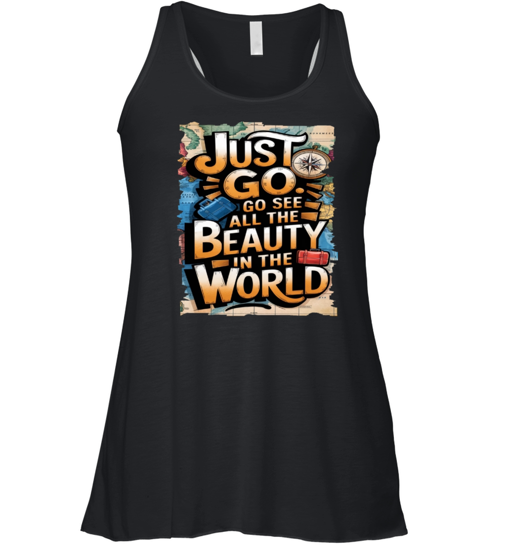 Travel Quote to get inspired N15 Women's Flowy Tank Top