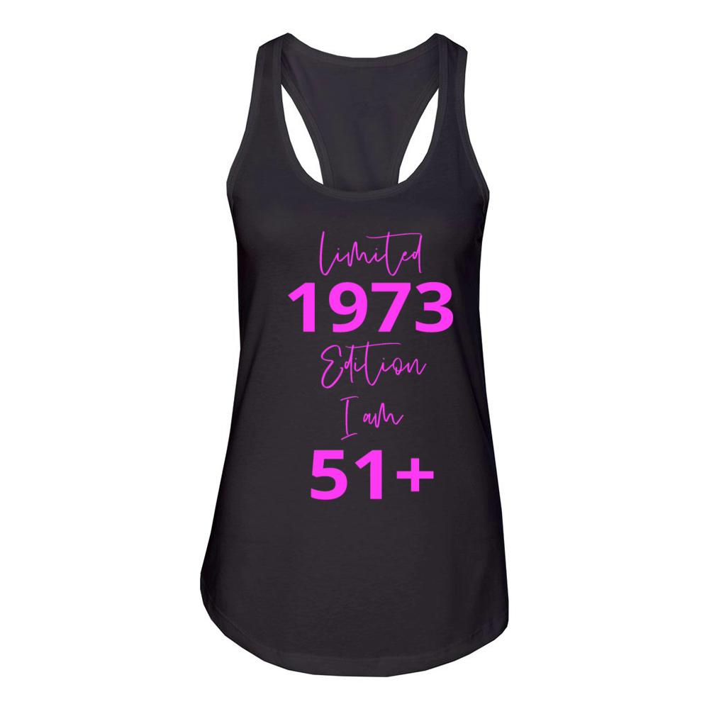 51th Birthday girl for Women Ladies old Women's Racerback Tank