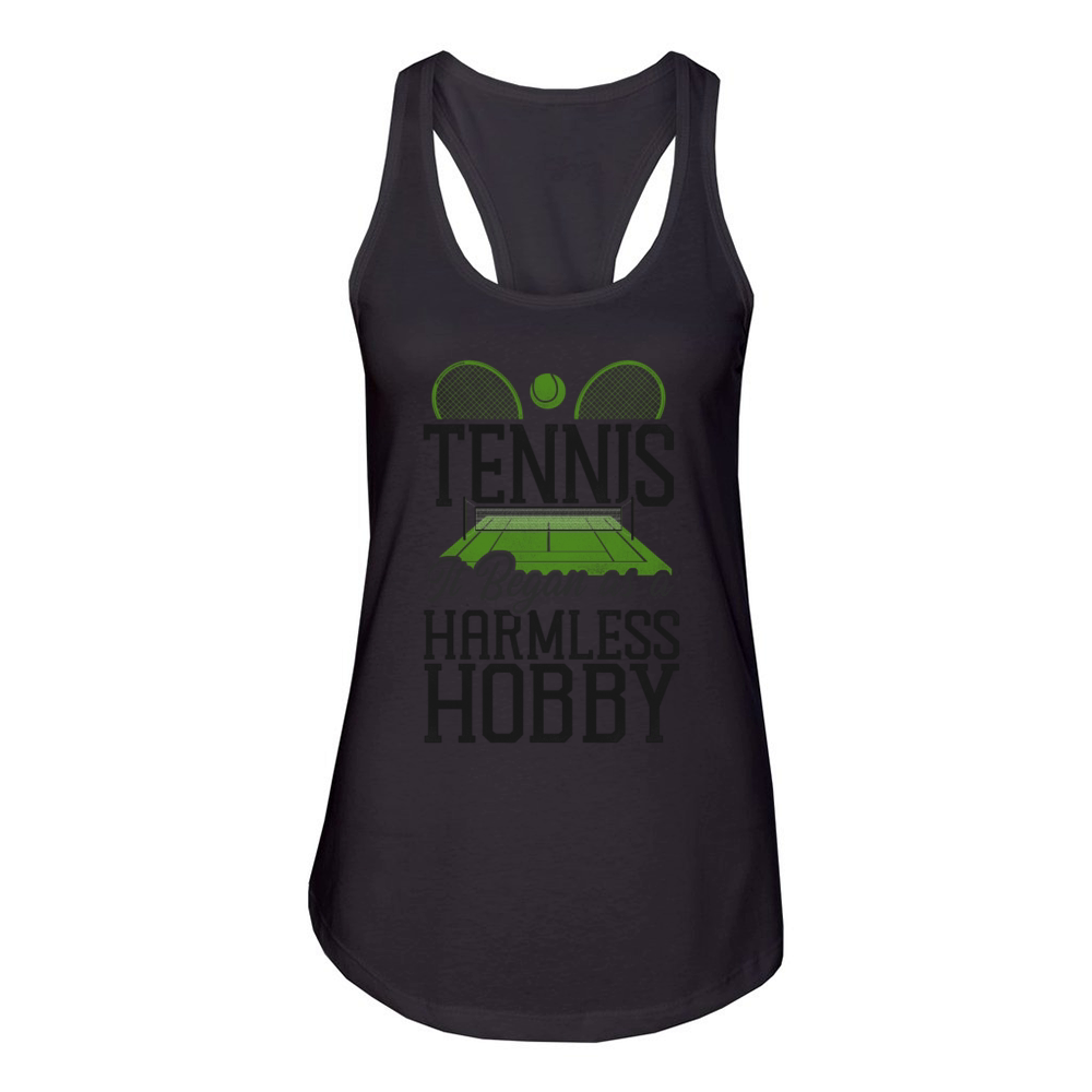 Funny Tennis Player Racket Tennis Women's Racerback Tank